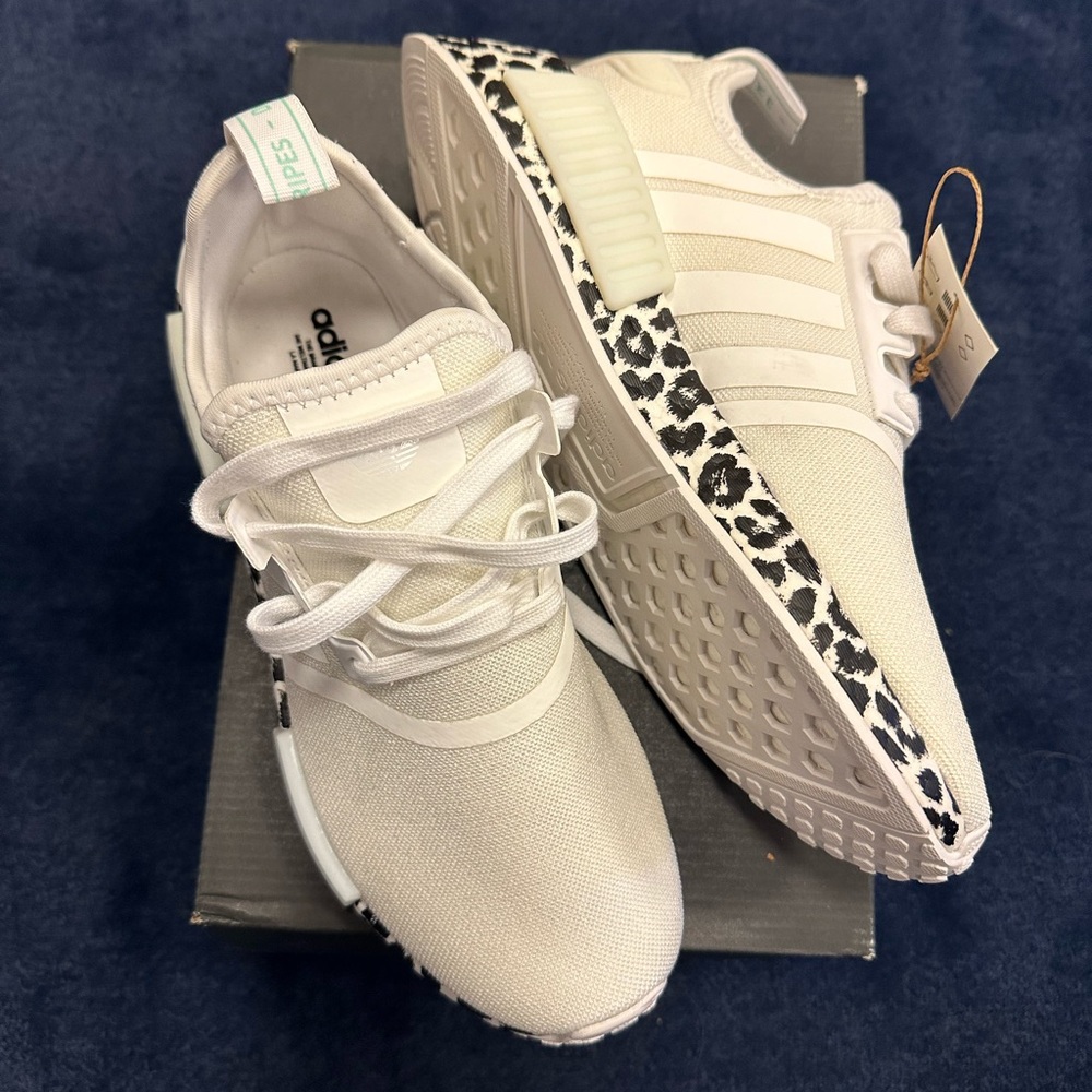 Adidas NMD_R1 NWT White Animal Print Sneakers